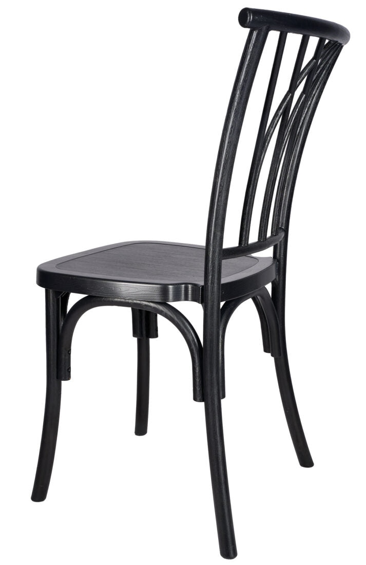 Matte Black ToughResin Willow Chair CWRB-ZG-T