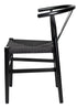 Black Wood Wishbone Chair with Black Rope Seat