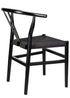 Black Wood Wishbone Chair with Black Rope Seat