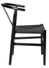 Black Wood Wishbone Chair with Black Rope Seat