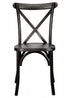 Black ToughWood Cross Back Chair by Chivari CXWB-AX-T