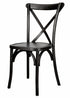 Black ToughWood Cross Back Chair by Chivari CXWB-AX-T