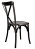 Black ToughWood Cross Back Chair by Chivari CXWB-AX-T