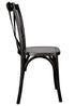 Black ToughWood Cross Back Chair by Chivari CXWB-AX-T