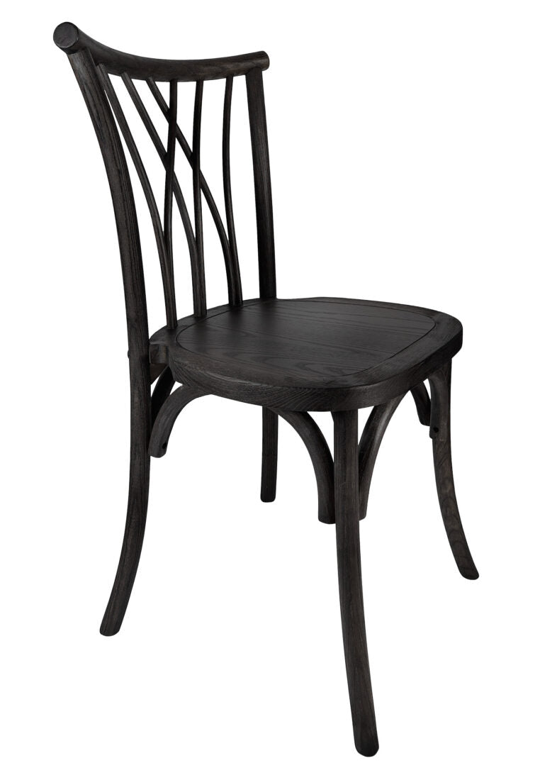 Black ToughWood Willow Chair by Chivari CWWB-AX-T