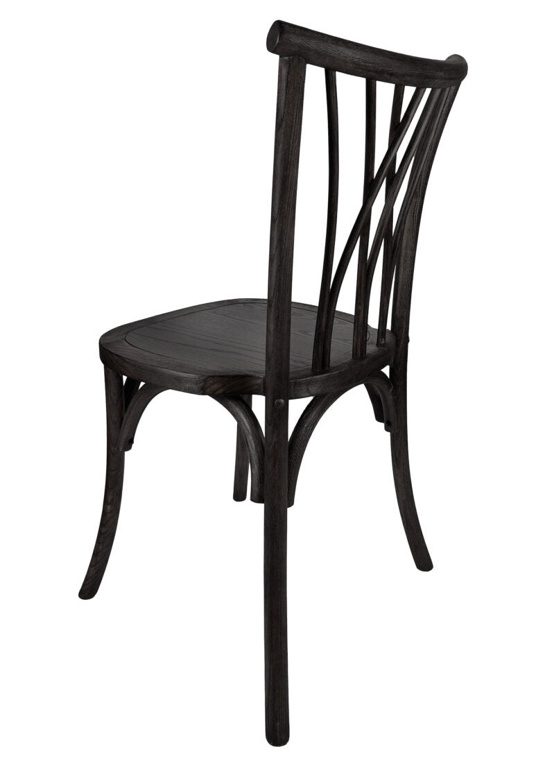 Black ToughWood Willow Chair by Chivari CWWB-AX-T