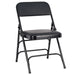 Black Metal Folding Chair with Black Vinyl Cushion (Per Chair Price Shown – Sold only in Quantities of 4)