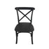 Kids Black ToughResin™ WoodGrain Cross Back Chair