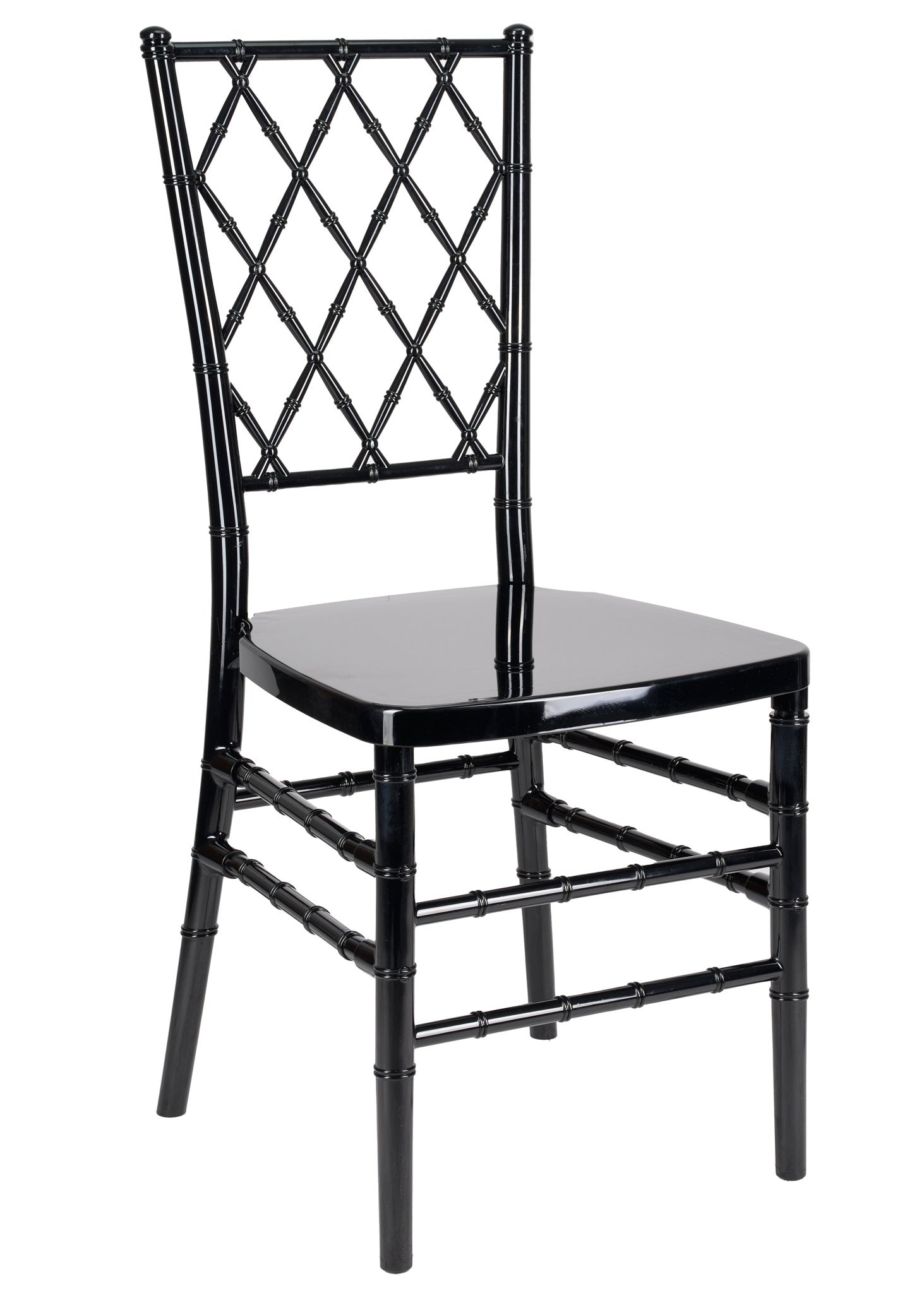 Black Unassembled Diamond Resin Chair (Per Chair Price Shown - Sold only in Quantities of 4)