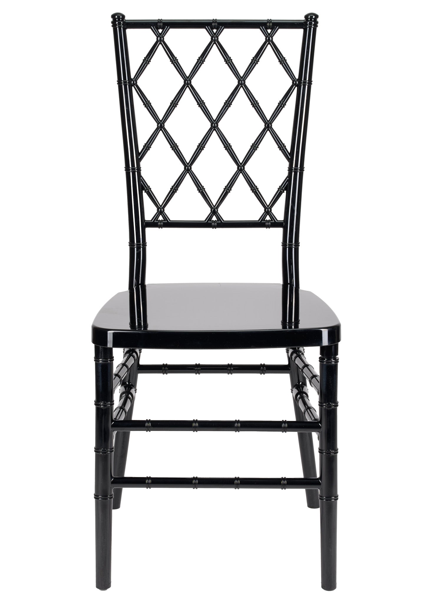 Black Unassembled Diamond Resin Chair (Per Chair Price Shown - Sold only in Quantities of 4)