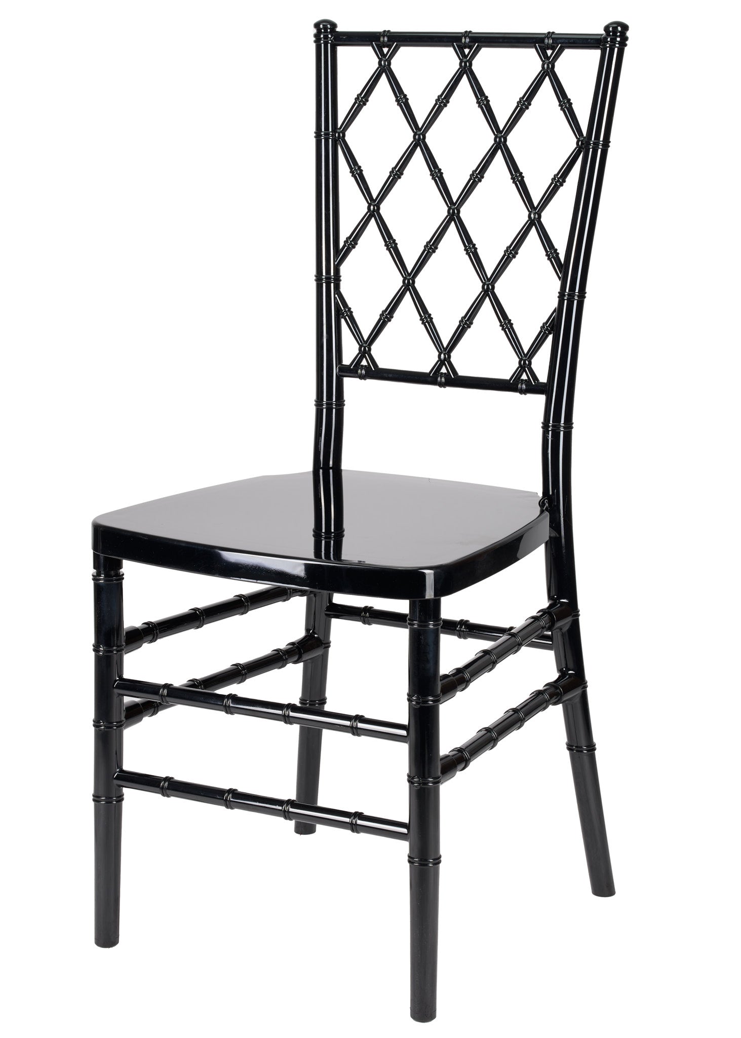 Black Unassembled Diamond Resin Chair (Per Chair Price Shown - Sold only in Quantities of 4)