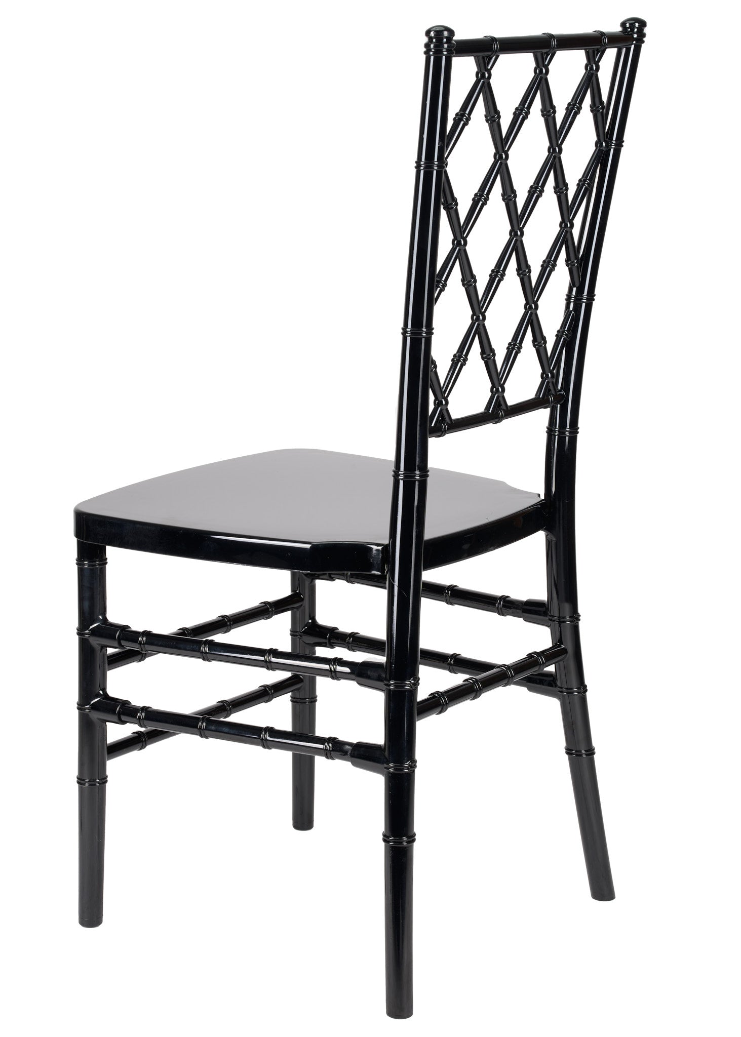 Black Unassembled Diamond Resin Chair (Per Chair Price Shown - Sold only in Quantities of 4)