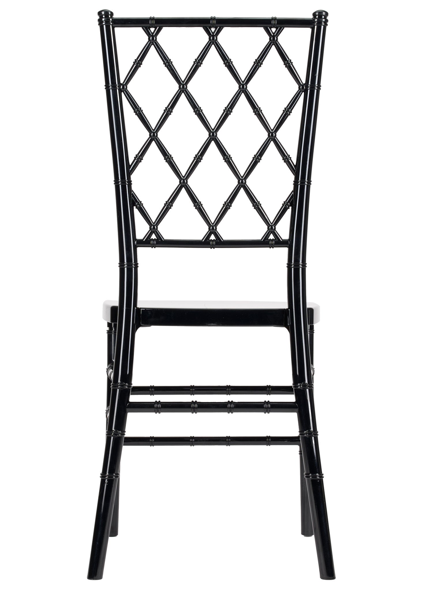 Black Unassembled Diamond Resin Chair (Per Chair Price Shown - Sold only in Quantities of 4)