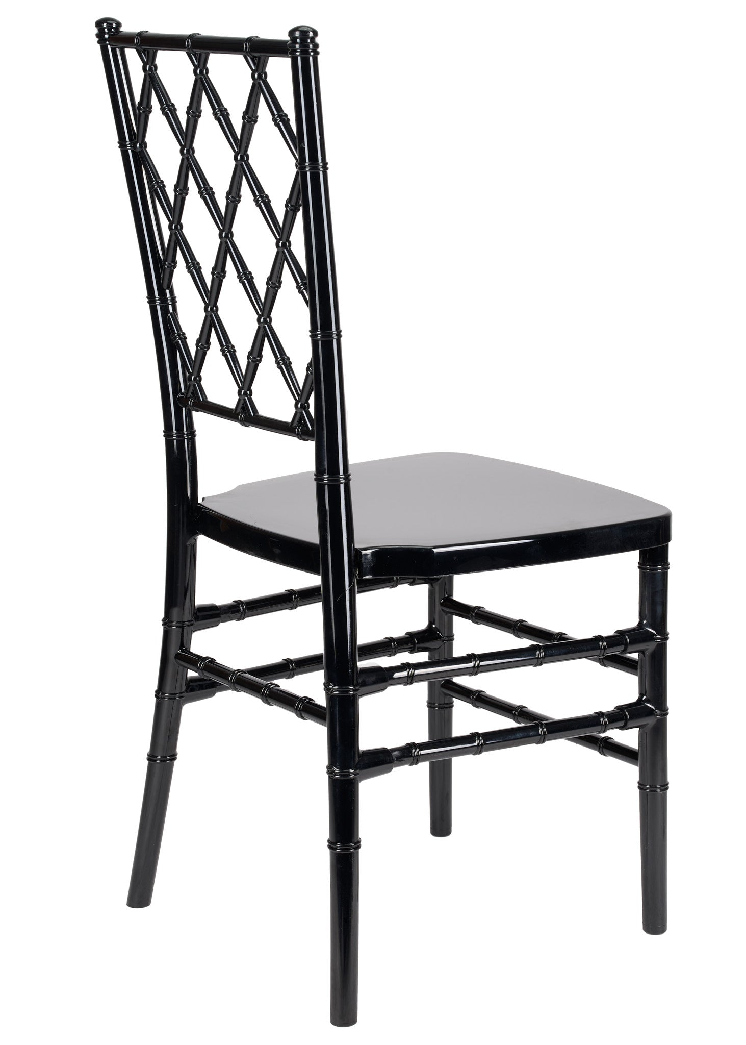 Black Unassembled Diamond Resin Chair (Per Chair Price Shown - Sold only in Quantities of 4)