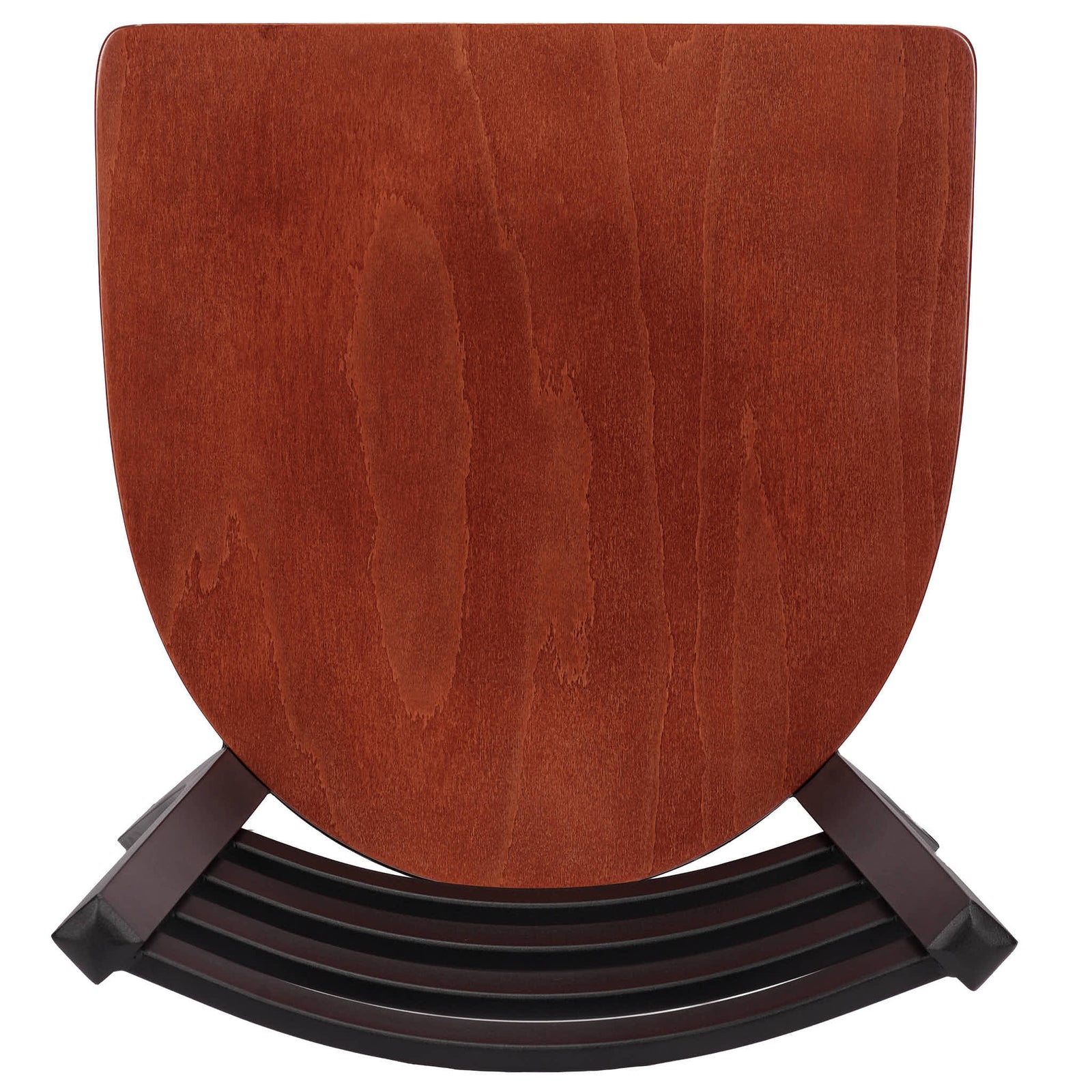 Chivari Ladder Back Restaurant Chair with Black Frame and Cherry Wood Seat CLMBWCW-ZF-KT