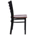 Chivari Ladder Back Restaurant Chair with Black Frame and Dark Wood Seat CLMBWDW-ZF-KT