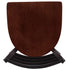 Chivari Ladder Back Restaurant Chair with Black Frame and Dark Wood Seat CLMBWDW-ZF-KT