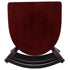 Chivari Ladder Back Restaurant Chair with Black Frame and Mahogany Wood Seat CLMBWMW-ZF-KT