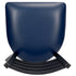 Chivari Ladder Back Restaurant Chair with Black Metal Frame and Navy Blue Vinyl Seat CLMBVNB-ZF-KT