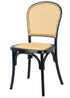 Black Resin Bent Cane Chair