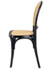 Black Resin Bent Cane Chair