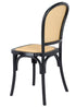 Black Resin Bent Cane Chair