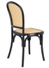 Black Resin Bent Cane Chair