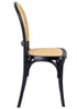 Black Resin Bent Cane Chair