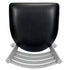 Chivari Ladder Back Restaurant Chair with Silver Frame and Black Vinyl Seat CLMSVB-ZF-KT