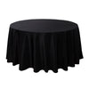 5-Pack Black Round Polyester Tablecloth 190gsm 120"