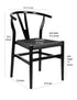 Black Wood Wishbone Chair with Black Rope Seat
