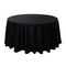 5-Pack Black Round Polyester Tablecloth 190gsm 132"