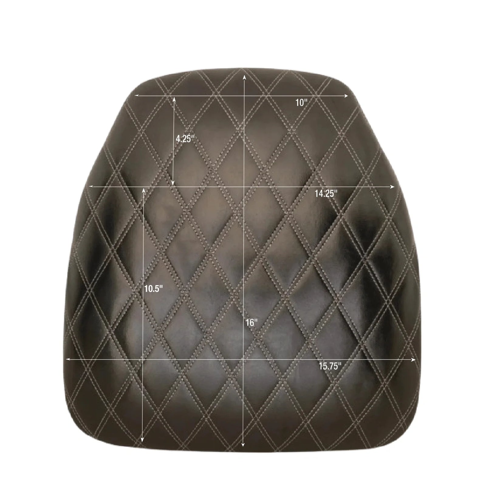 Black Vinyl Panel Back Chiavari Cushion with Bentley Stitching and SlipNot™ Technology