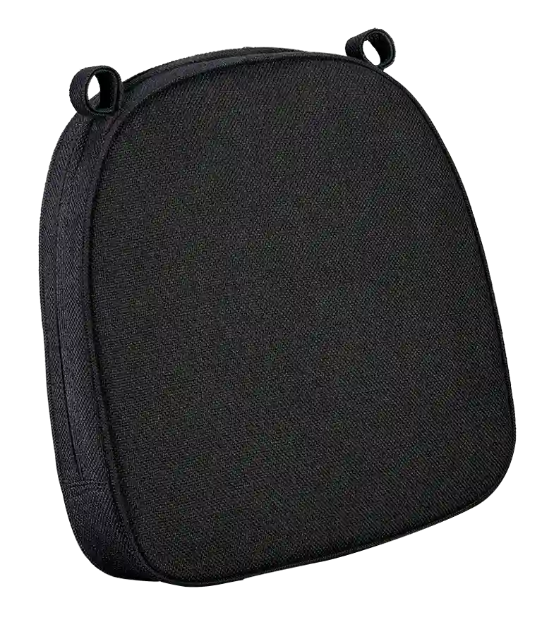 Black with Black Piping 2.5" Thick Chair Cushion - World's Best Cushions