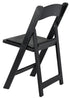 Black WoodGrain™ Resin Folding Chair with Black Vinyl Seat (Per Chair Price Shown - Sold only in Quantities of 4)