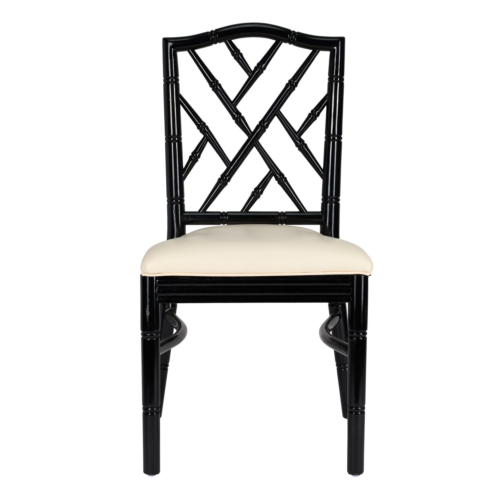 Black Ritz ToughWood™ Chair with Ivory Vinyl Seat
