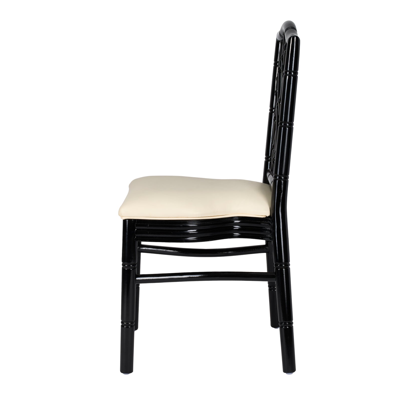 Black Ritz ToughWood™ Chair with Ivory Vinyl Seat