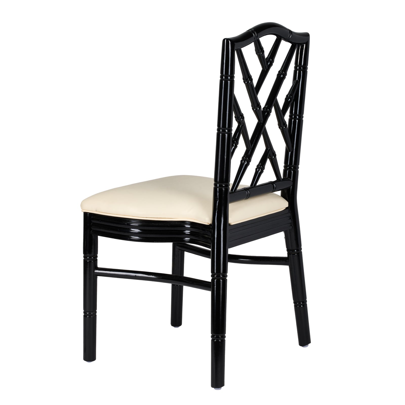 Black Ritz ToughWood™ Chair with Ivory Vinyl Seat