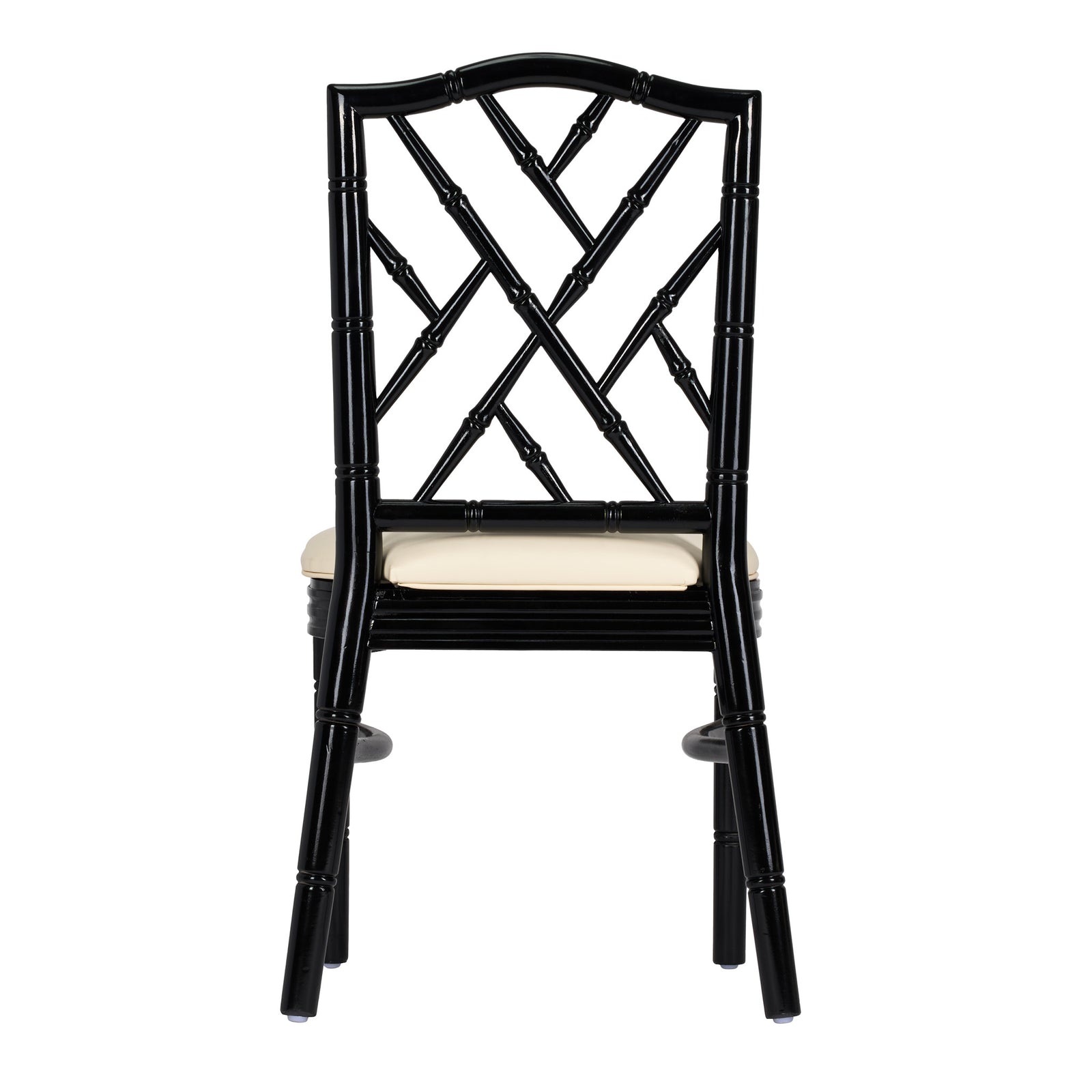 Black Ritz ToughWood™ Chair with Ivory Vinyl Seat