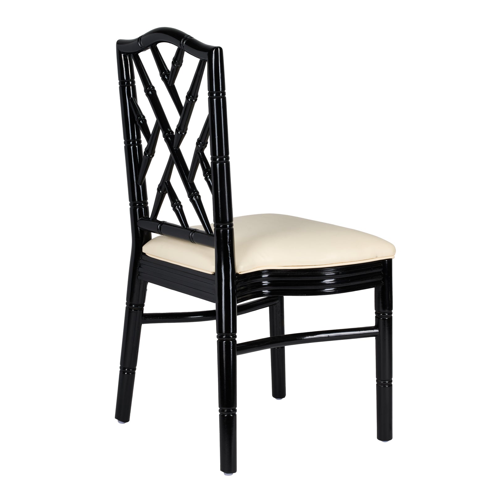 Black Ritz ToughWood™ Chair with Ivory Vinyl Seat