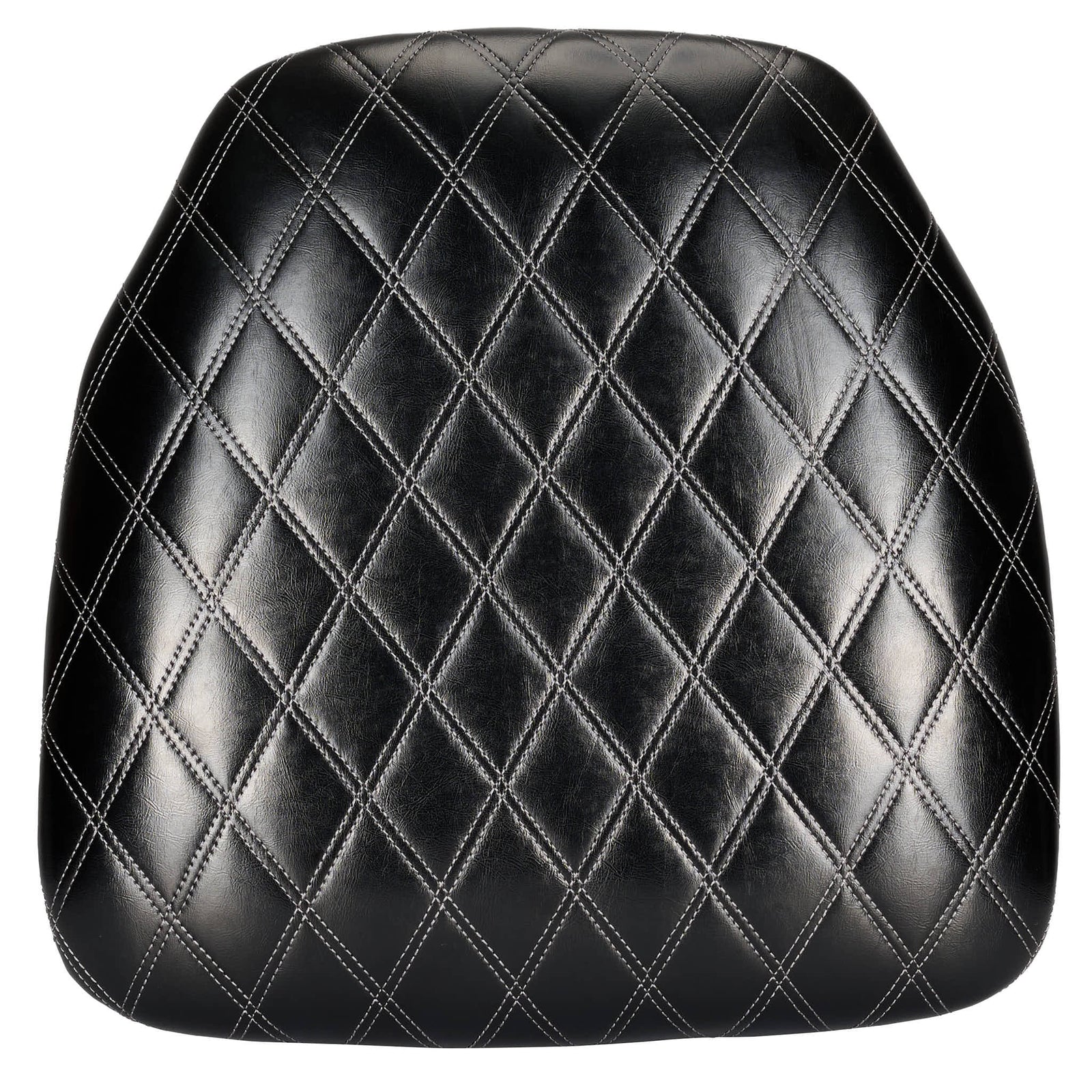 Black Vinyl Panel Back Chiavari Cushion with Bentley Stitching and SlipNot™ Technology
