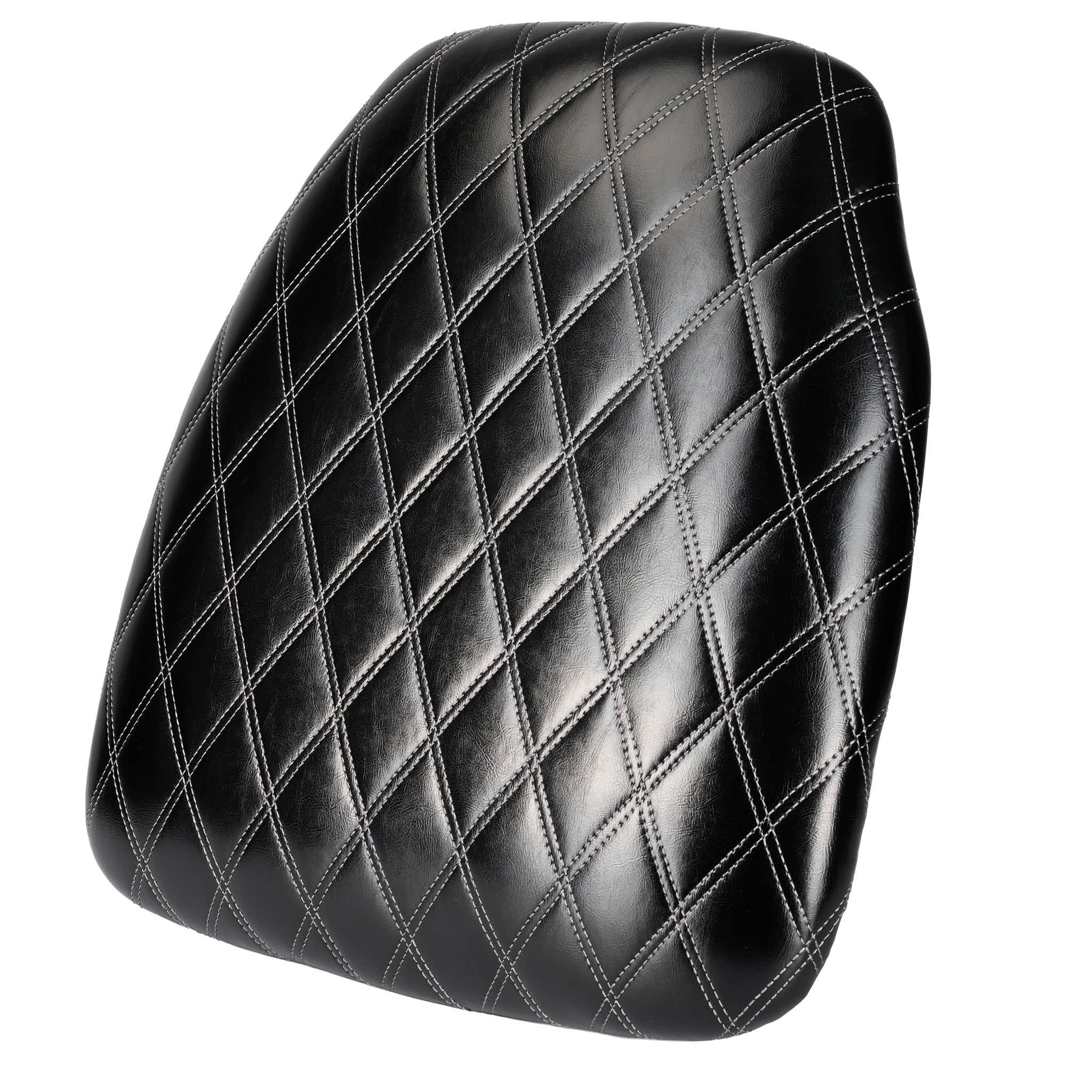 Black Vinyl Panel Back Chiavari Cushion with Bentley Stitching and SlipNot™ Technology