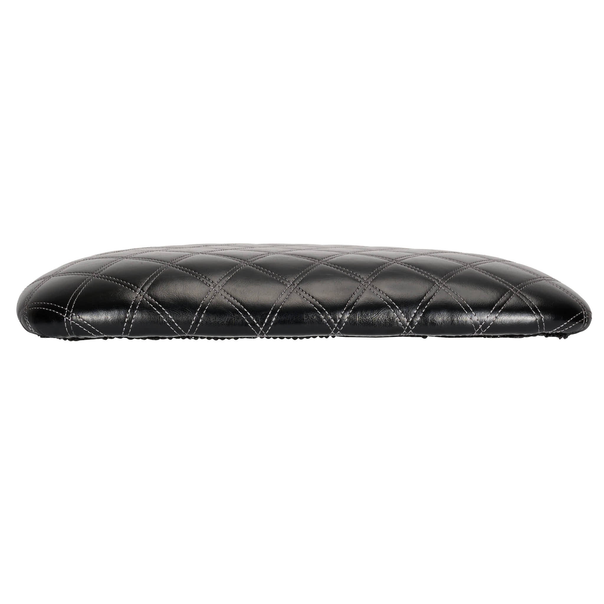 Black Vinyl Panel Back Chiavari Cushion with Bentley Stitching and SlipNot™ Technology