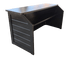 7' Black Portable Folding Bar with HPL Top and Durable Rubber Edge