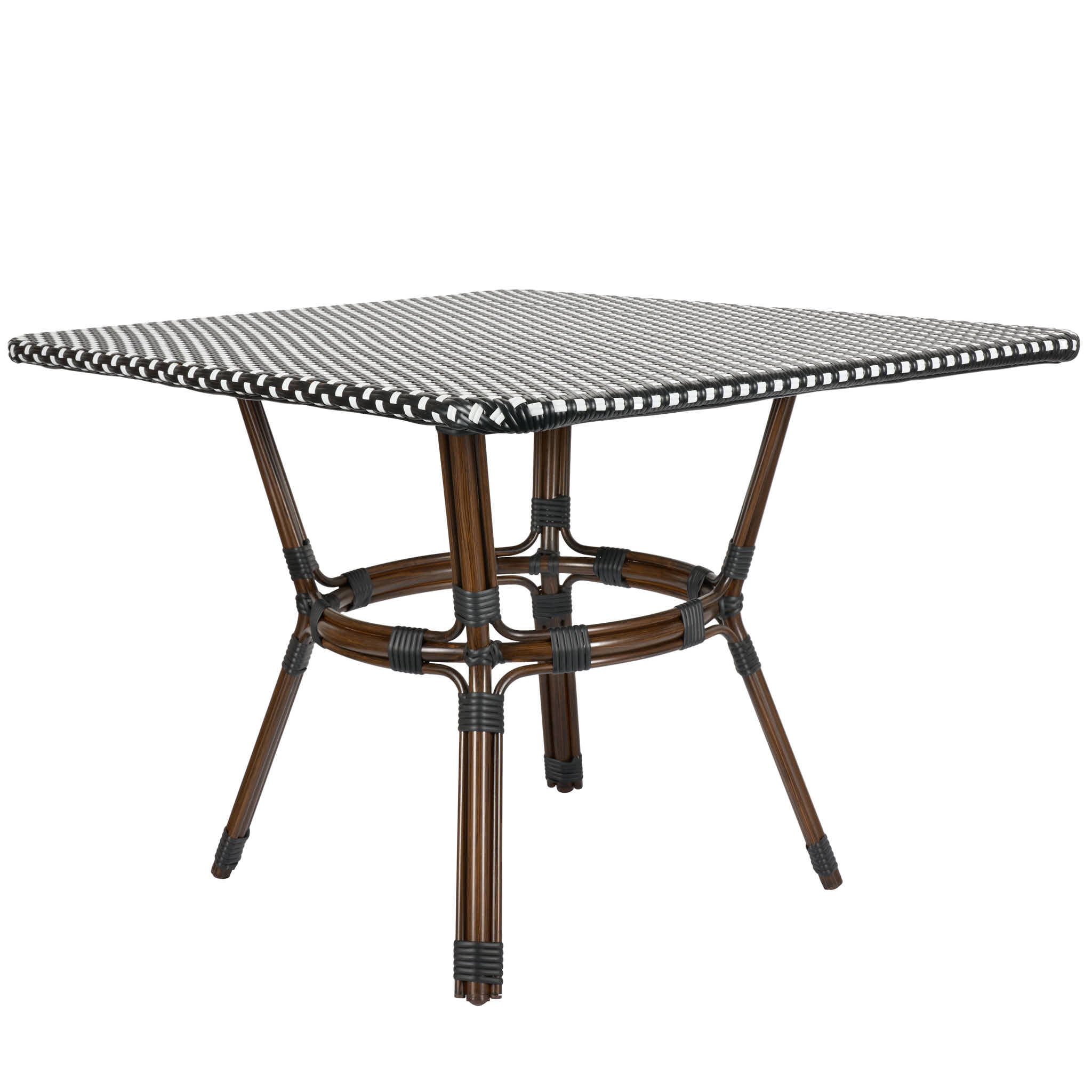 48" x 36"  Black and White French Bistro Table