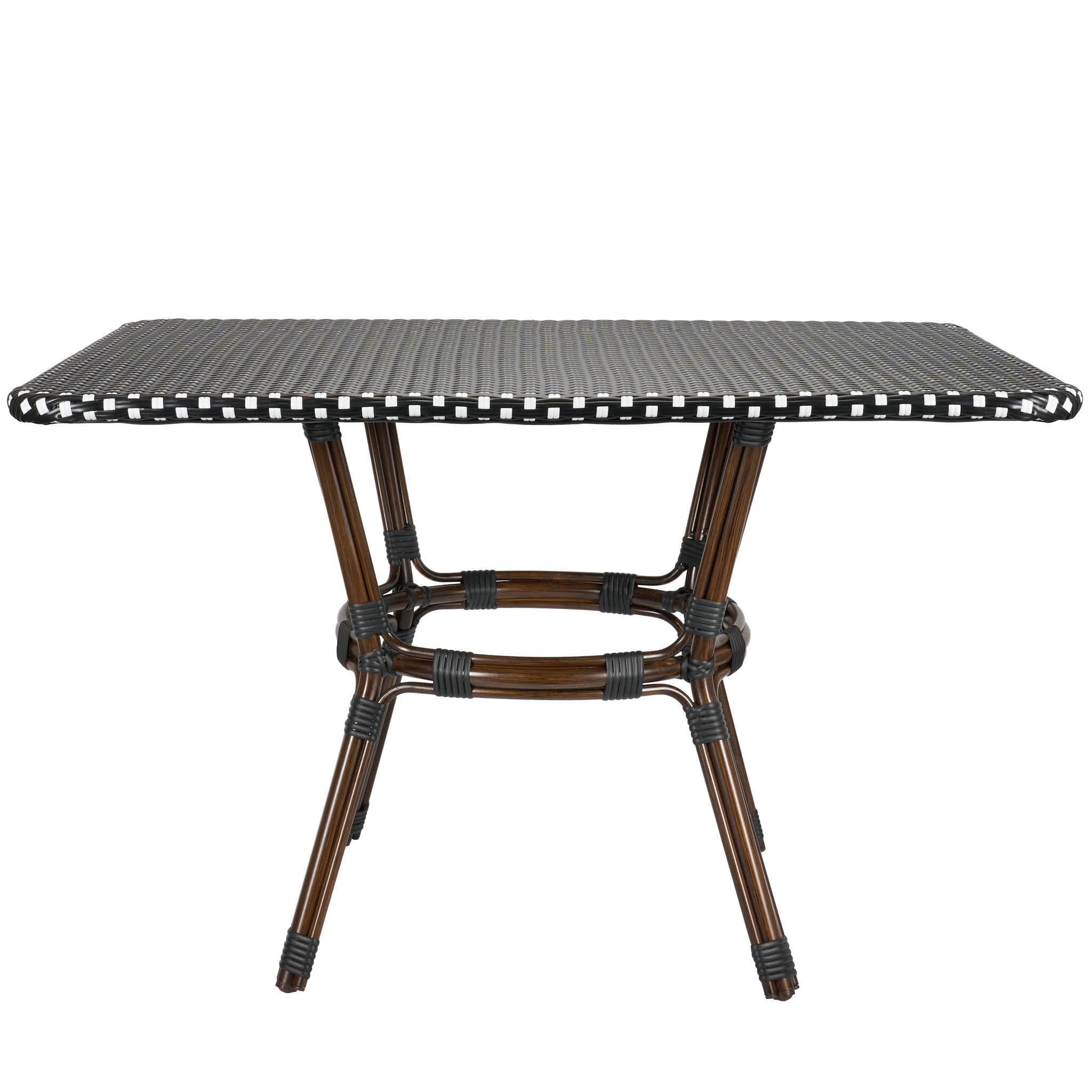 48" x 36"  Black and White French Bistro Table