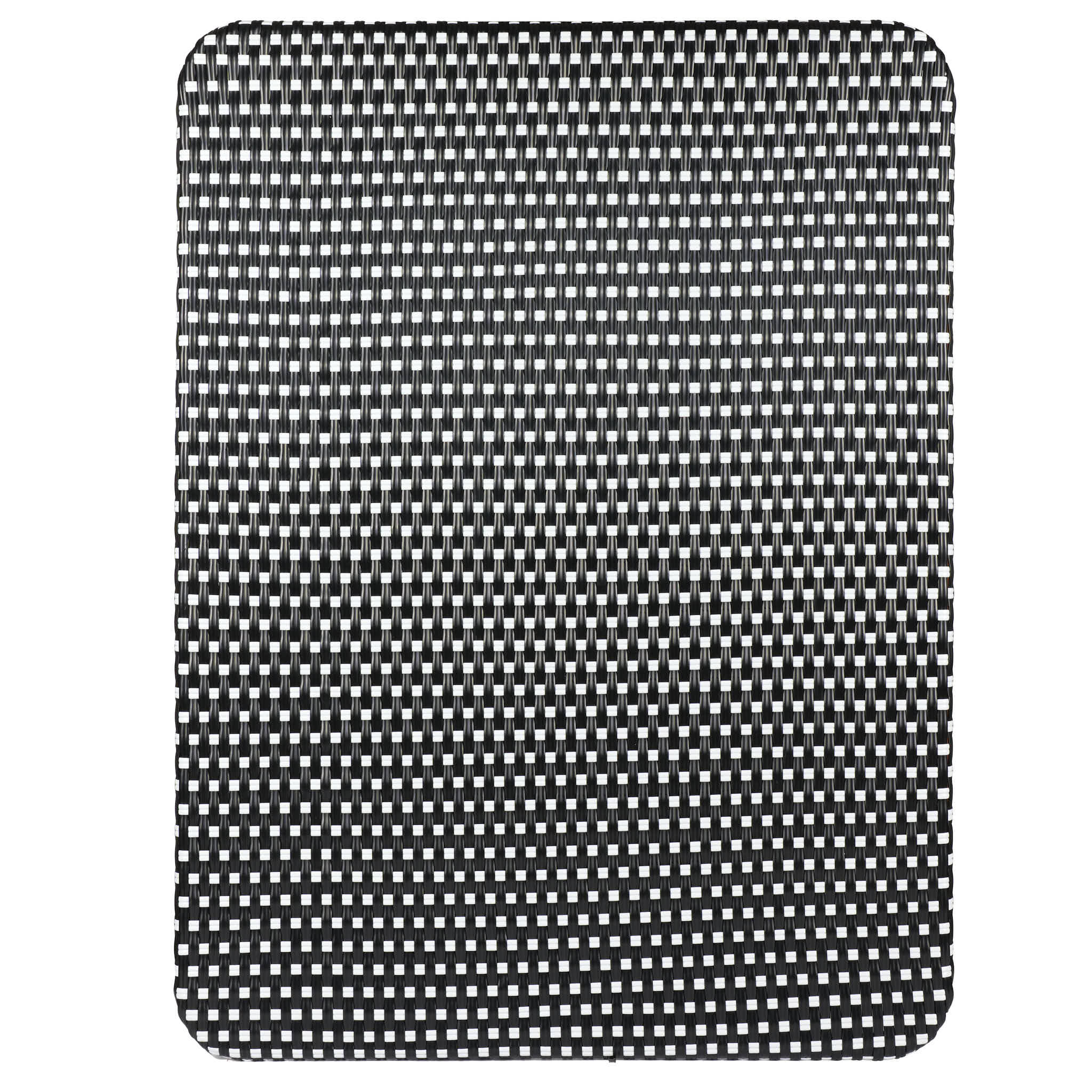 48" x 36"  Black and White French Bistro Table