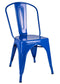 Blue Hi Gloss Steelix Tolix Style Metal Restaurant Chair with Back CTMBLU-AX-T