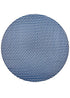 40" Round Blue and White Rattan French Bistro Table