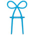 Blue Resin Bow Chair with Round Seat